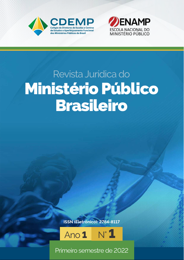 Capa da Revista do Ministério Público Brasileiro, número 01